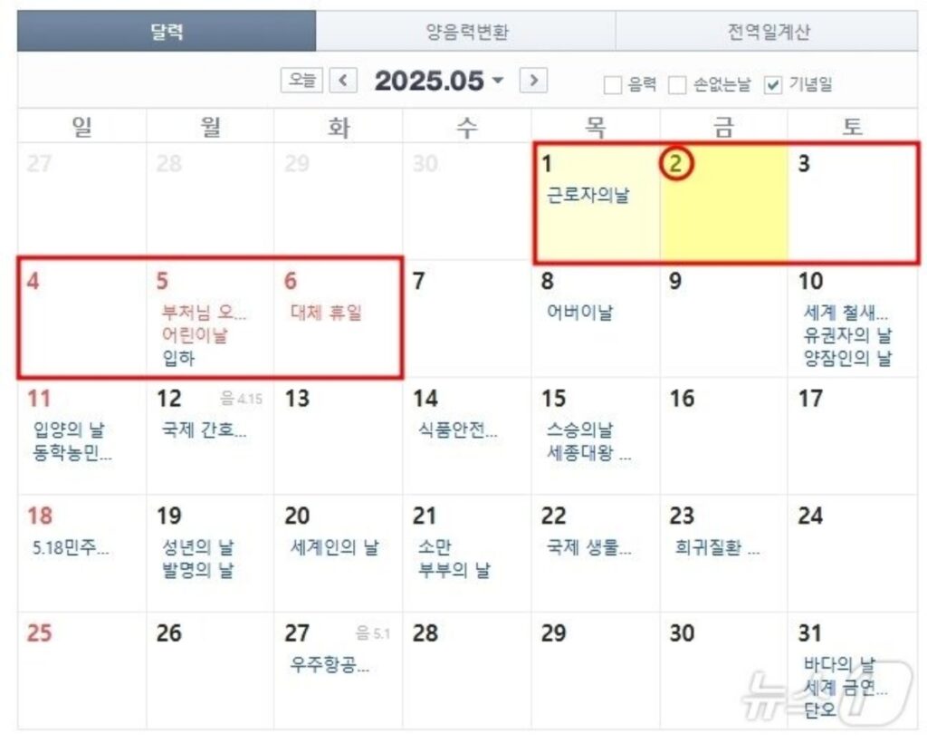 "6일 황금연휴 소식".. 5월 임시공휴일, 웃음 뒤에 숨겨진 씁쓸한 '진실' 2 황금연휴