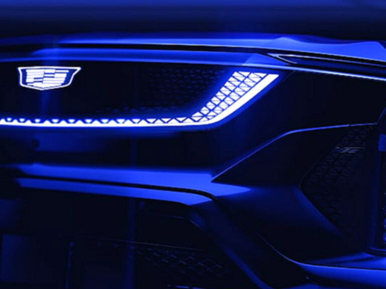 캐딜락 고성능 전기 SUV 옵틱-V 티저 공개