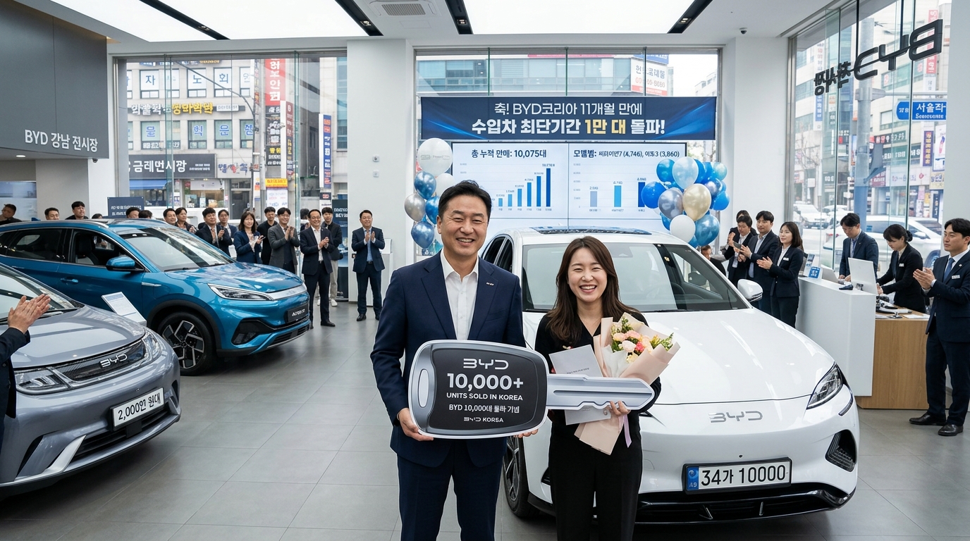 "2,000만원대 전기차가 한 달에 603대 팔렸다"…BYD 돌핀, 수입차 판도 '발칵 1 AI 생성 썸네일