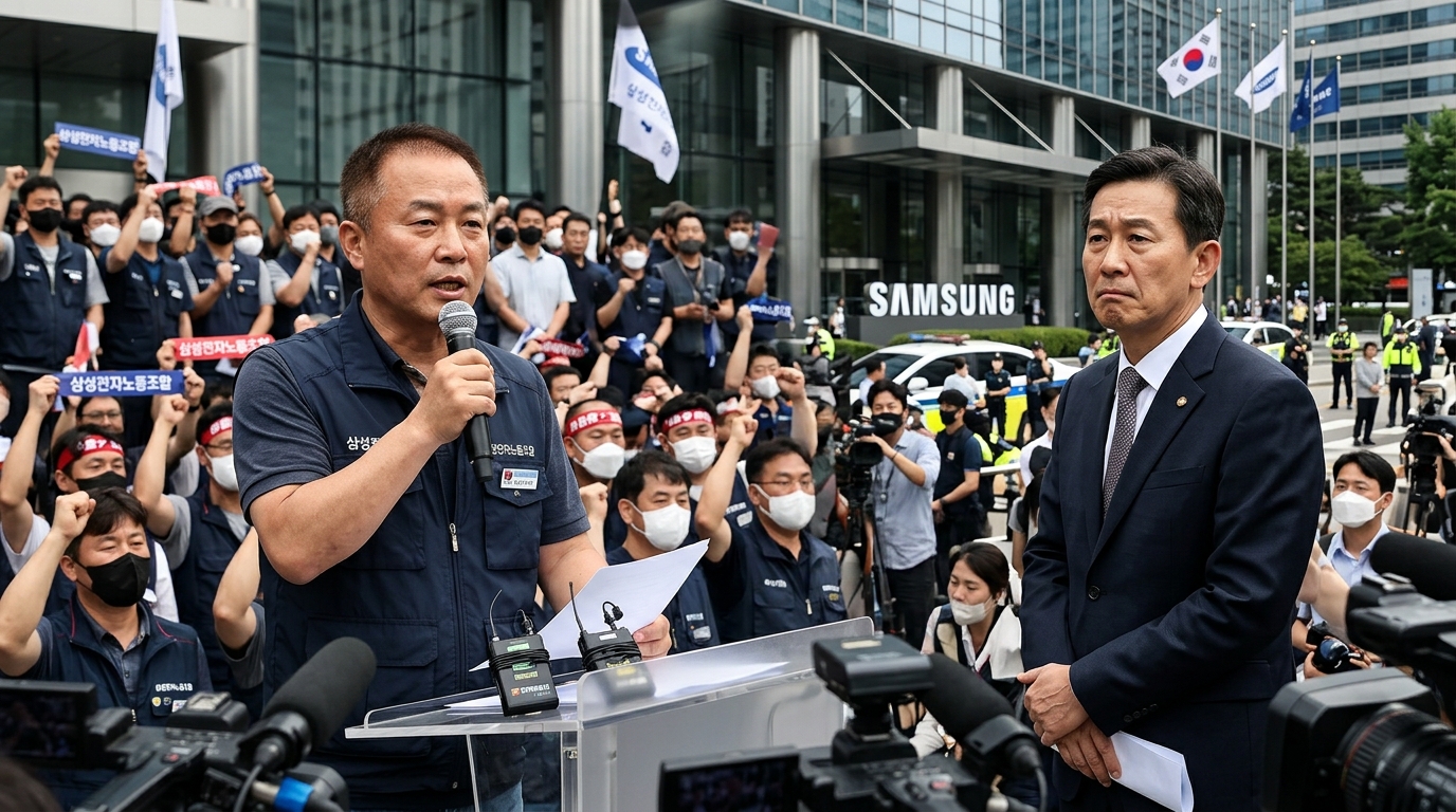 "법인세 2조 줄고 원화도 흔들린다"…삼성 파업이 국가 경제까지 건드리는 이유 '초비상' 1 AI 생성 썸네일