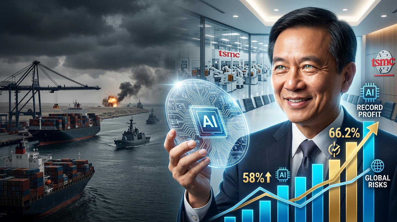 "호르무즈 봉쇄도 AI 열풍은 못 막았다"…TSMC 순이익 58% 급증, '총마진 66.2%' 역대 최고 1 AI 생성 썸네일