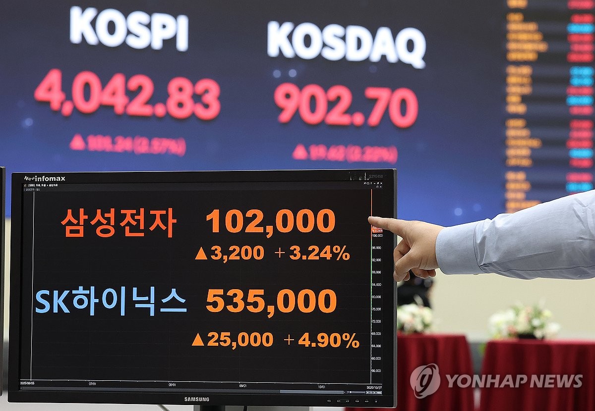 한국 증시 쌍끌이한 삼성전자와 SK하이닉스 | 연합뉴스