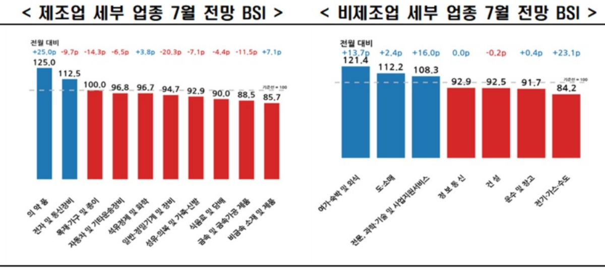 반도체·헬스케어는 웃는데… 기업 체감경기는 4개월째 '찬바람' 2 반도체·헬스케어 체감경기 부진