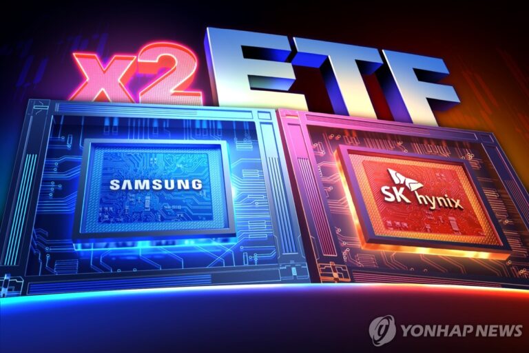 삼성전자와 SK하이닉스 레버리지 ETF의 급변동으로 손실 확대를 보여주는 차트 이미지