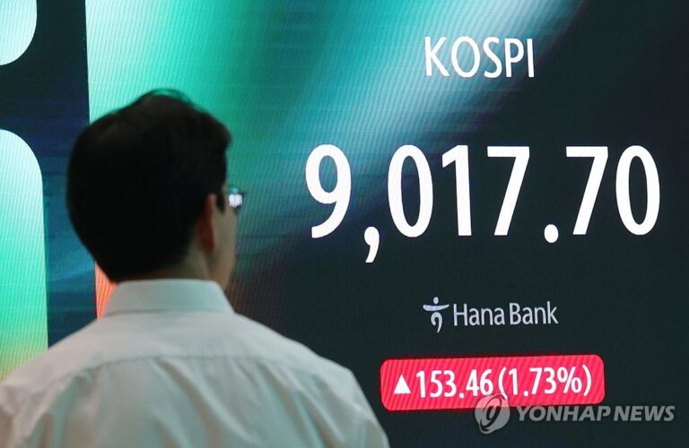 코스피 상위 기록 장면을 담은 연합뉴스 차트 화면