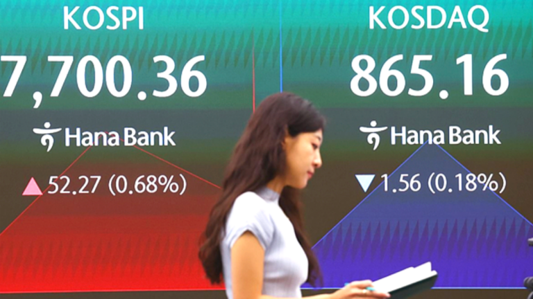 코스피 7,400선 후퇴